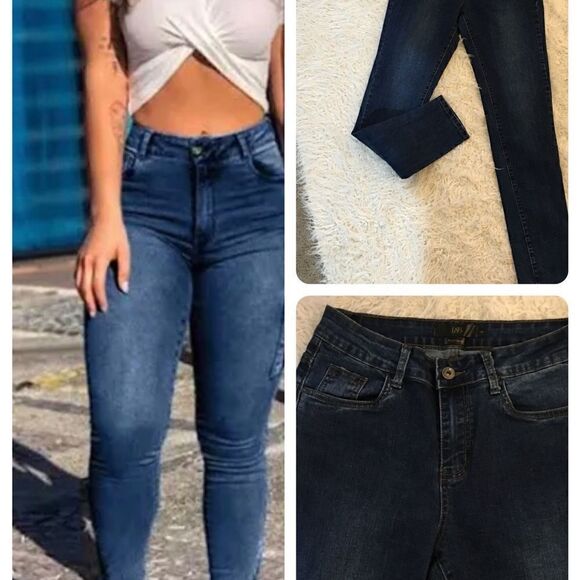 L & B dark wash high rise skinny jeans! TALL - Picture 1 of 8